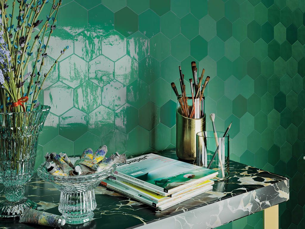 Zellige Hexa Mint (122083) 10,8х12,4 Глазурованная керамическая плитка