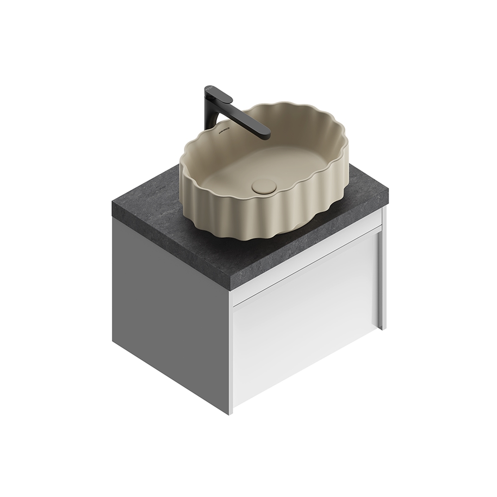 CC.wb.50/SAN Раковина ARTBASIN Conchiglia/АртБейзин Конкилья накладная 50, песочная матовая