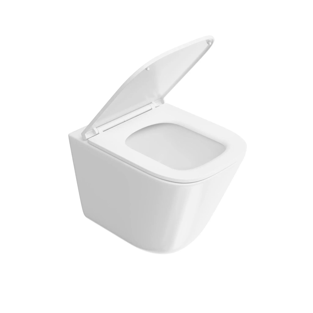 CU.T.wc.02 Унитаз Cubo Tornado/Кубо Торнадо подвесной, с системой смыва торнадо с крепежом и сиденьем, белый глянцевый