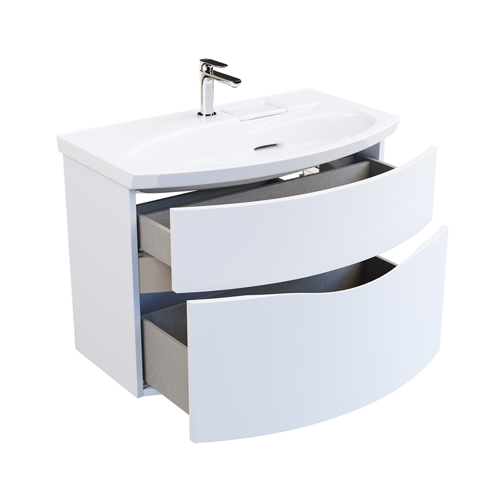 RV.80/WHT.M Тумба Riva/Рива 80 см, белая матовая