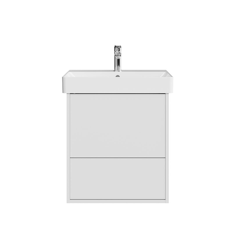 PRO.55.2/WHT.M Тумба Pro/Про подвесная 2 ящика 55, белая матовая