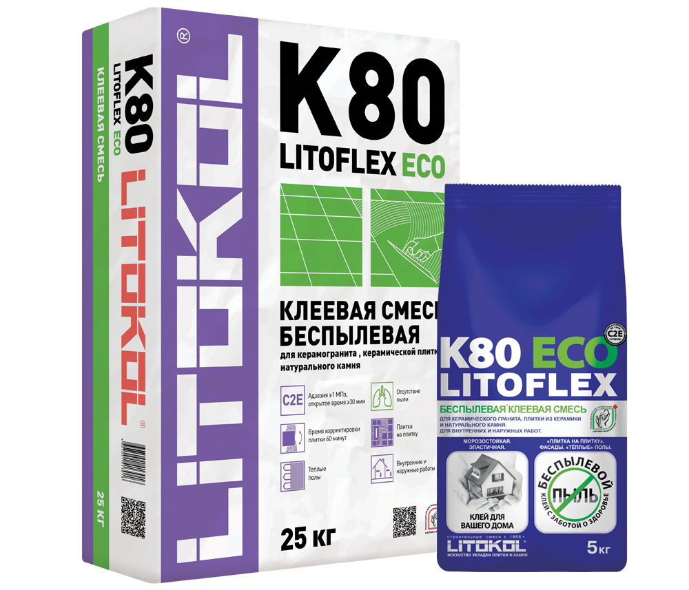 LITOFLEX K80 ECO серый мешок 5 кг