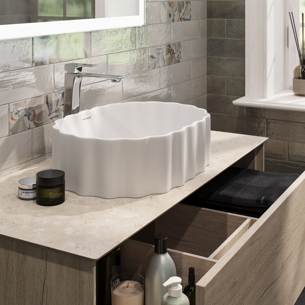 CC.wb.50/WHT.M Раковина ARTBASIN Conchiglia/АртБейзин Конкилья накладная 50, белая матовая
