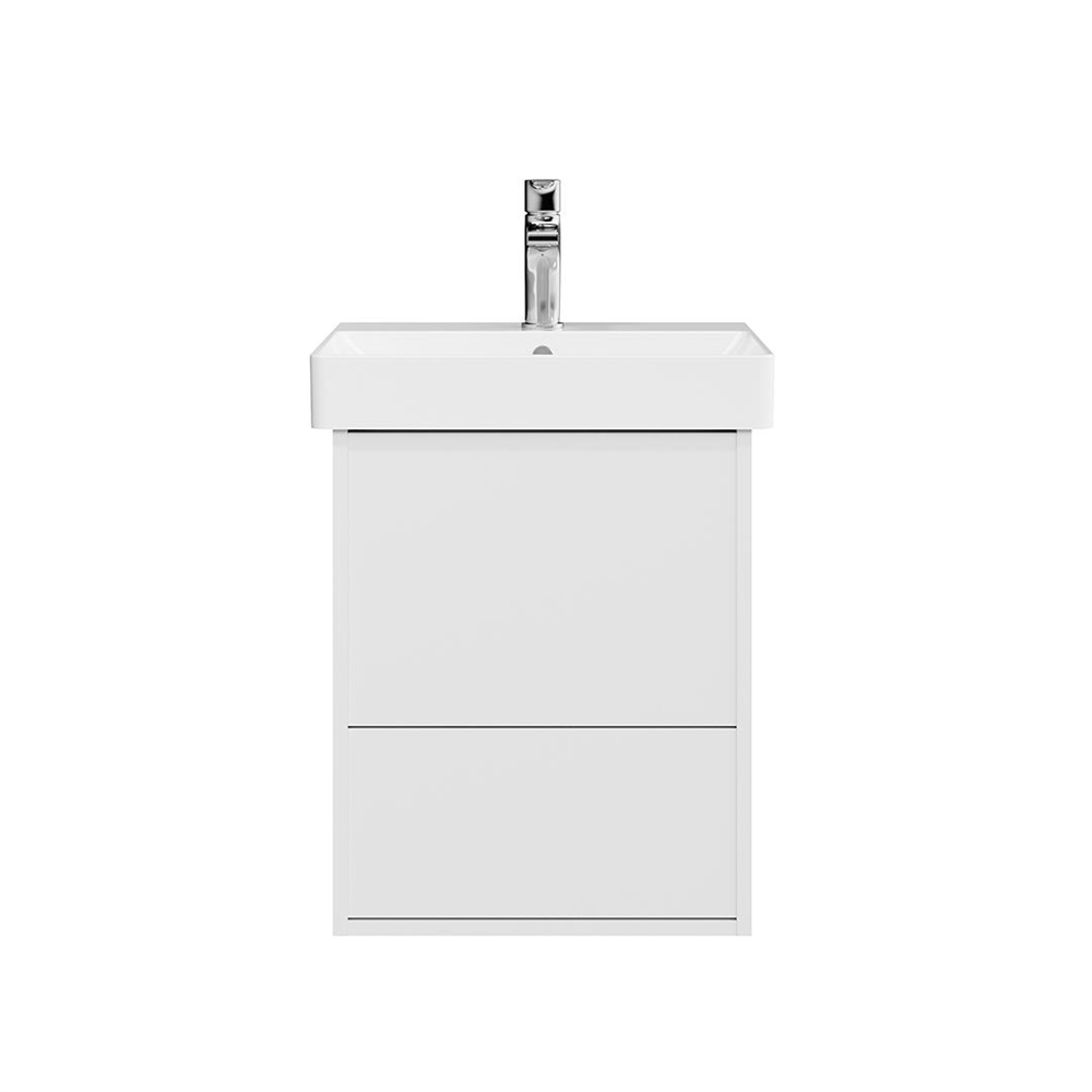 PRO.50.2/WHT Тумба Pro/Про подвесная 2 ящика 50, белая матовая