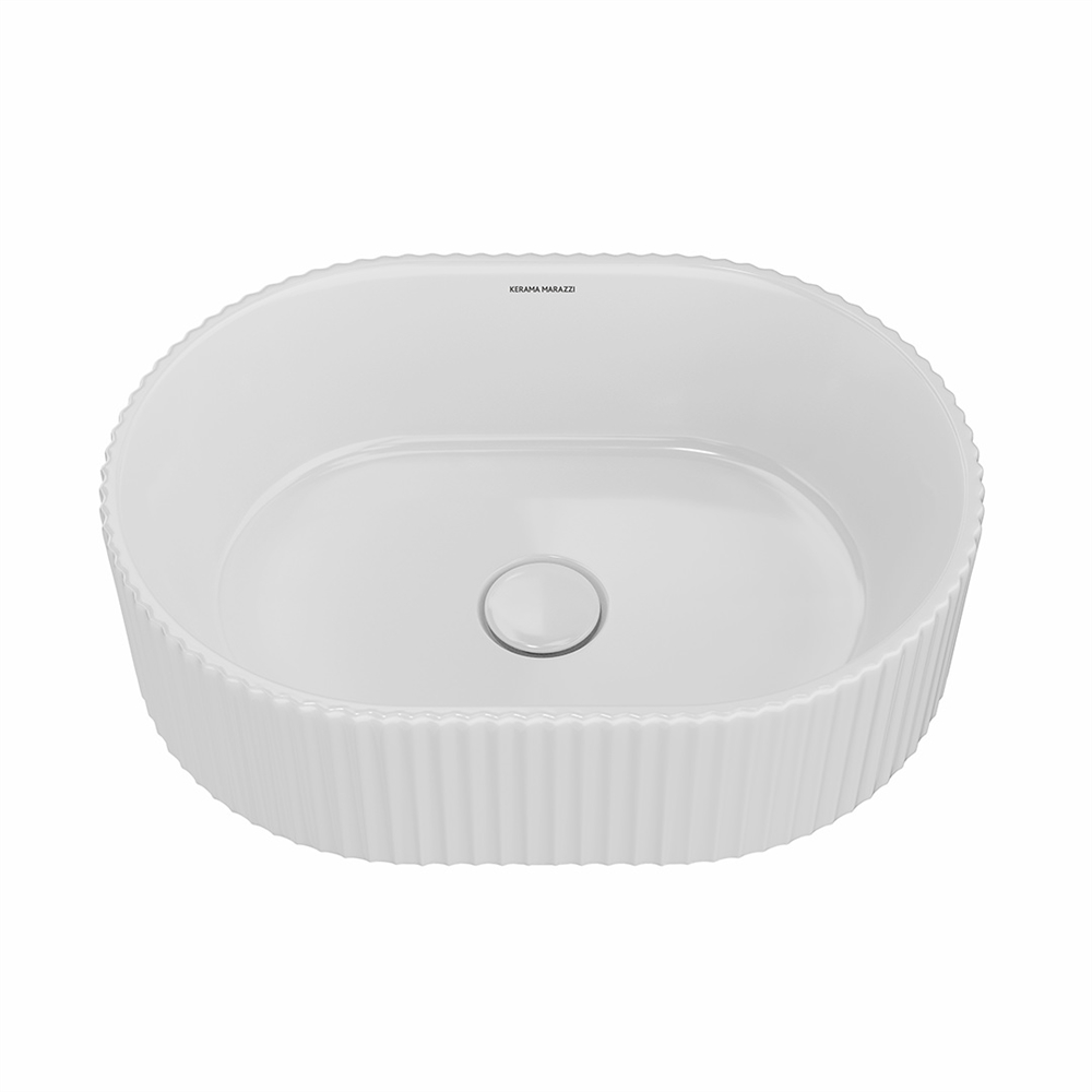 VE.wb.50/WHT Раковина ARTBASIN Vento/АртБейзин Венто накладная 50, белая глянцевая