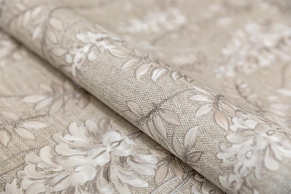 KM5805 Обои виниловые Эдем мотив, серо-бежевый  (1, Т B)