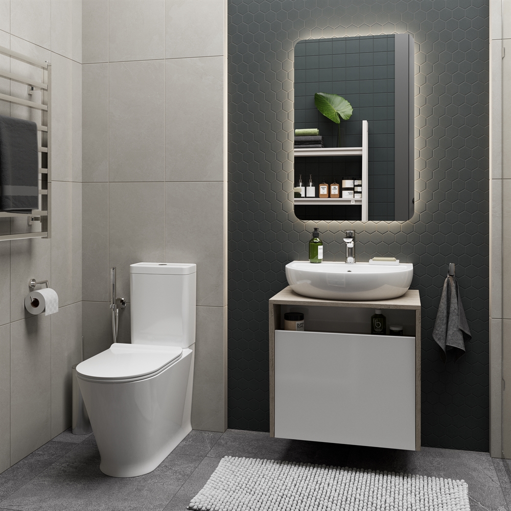 PLMR.wc.01 Унитаз Plaza Modern/Плаза Модерн напольный безободковый, белый глянцевый