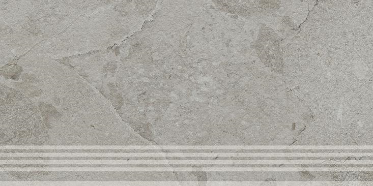 KM6060G1241R8GRF Ступень фронтальная Сплит серый матовый обрезной 30x60x0,8