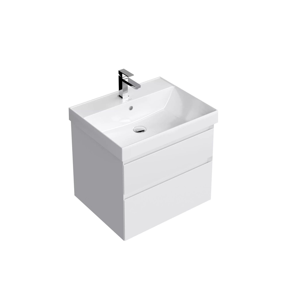 CUB.60.2/WHT.M Тумба Cubo/Кубо подвесная с ящиками 60, белая матовая