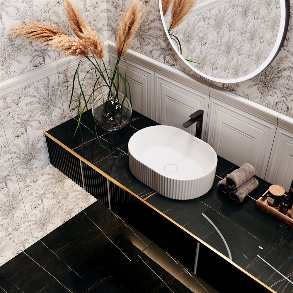 VE.wb.50/WHT Раковина ARTBASIN Vento/АртБейзин Венто накладная 50, белая глянцевая
