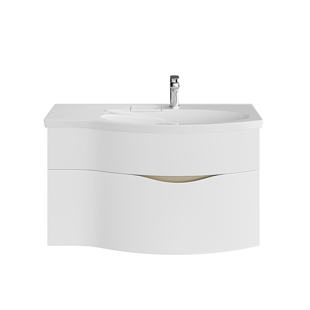RV.100Rh/WHT.M Тумба Riva/Рива 100 см правая, белая матовая