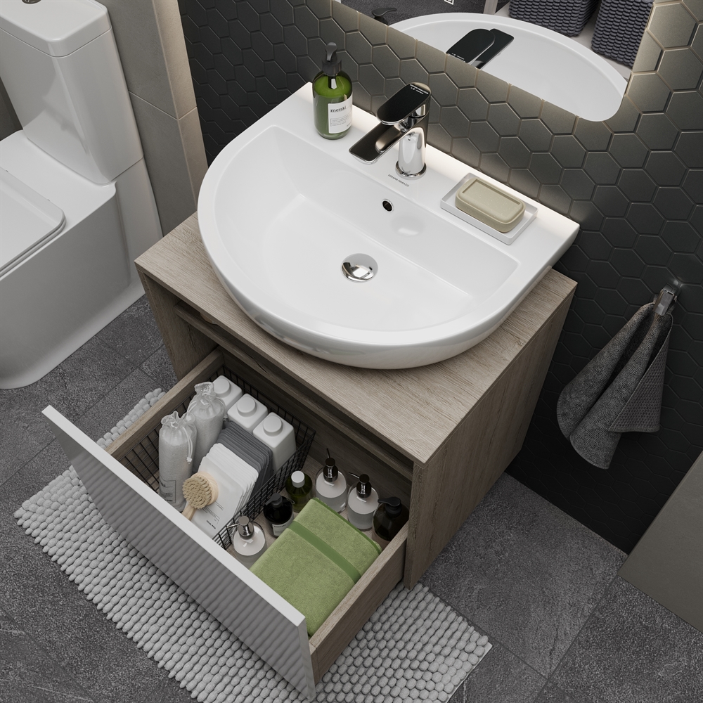 PRO.60.1/WHT Тумба Pro/Про подвесная 1 ящик 60, белая глянцевая