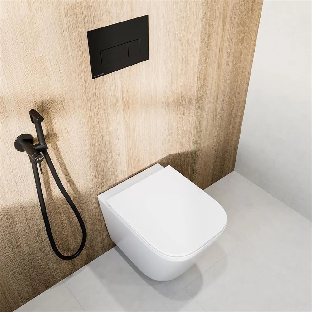 CU.T.wc.02 Унитаз Cubo Tornado/Кубо Торнадо подвесной, с системой смыва торнадо с крепежом и сиденьем, белый глянцевый