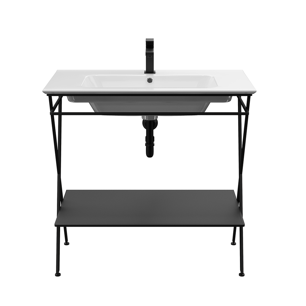 PIA.N.85/BLK Металлическая структура Piano Next/Пиано Некст напольная 85, черная матовая