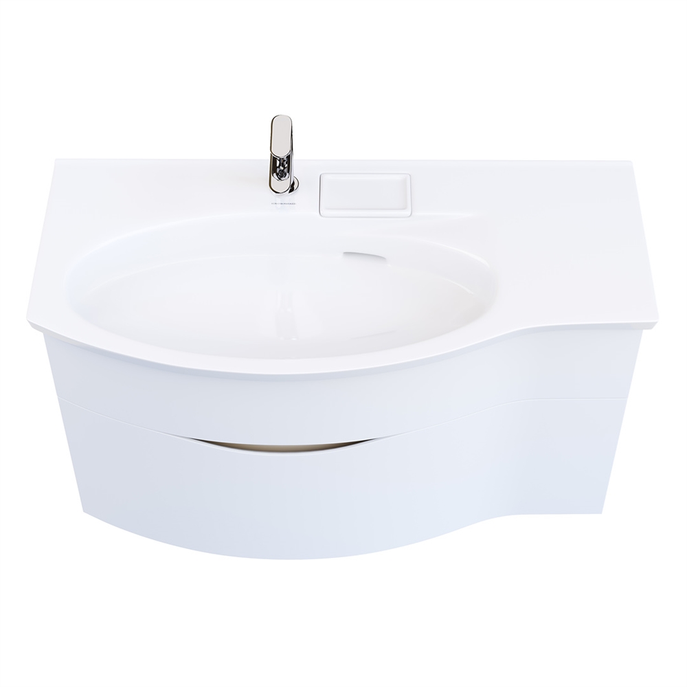 RV.100Lh/WHT.M Тумба Riva/Рива 100 см левая, белая матовая