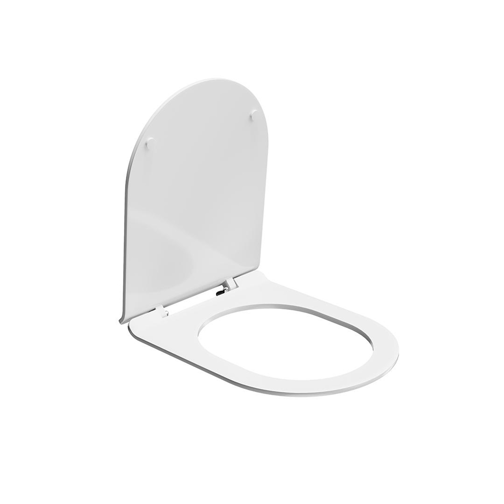 KMDP.seat.00/WHT Сиденье для унитаза универсальное с комплектом крепежей, белое глянцевое
