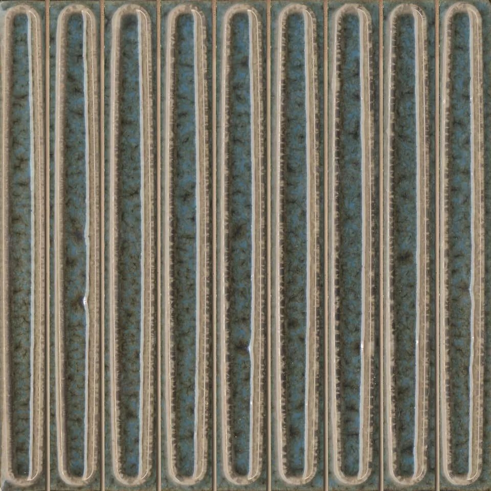 KMD2SOB002BN Декор чипсет Далия бирюзовый тёмный глянцевый 20x20x0,95