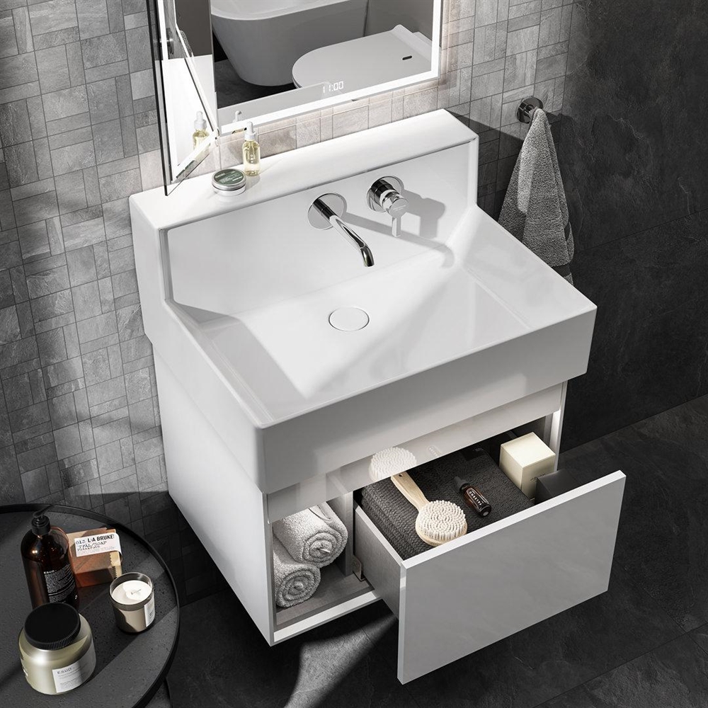 LOG.M.65/WHT Тумба Logica/Лоджика M подвесная 2 выдвижных ящика 65, белоснежный