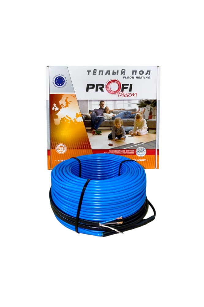 Тонкий греющий кабель PROFI Therm MiniCableD  13.5 (225Вт, 1,0-1,5м2), арт.PF022513