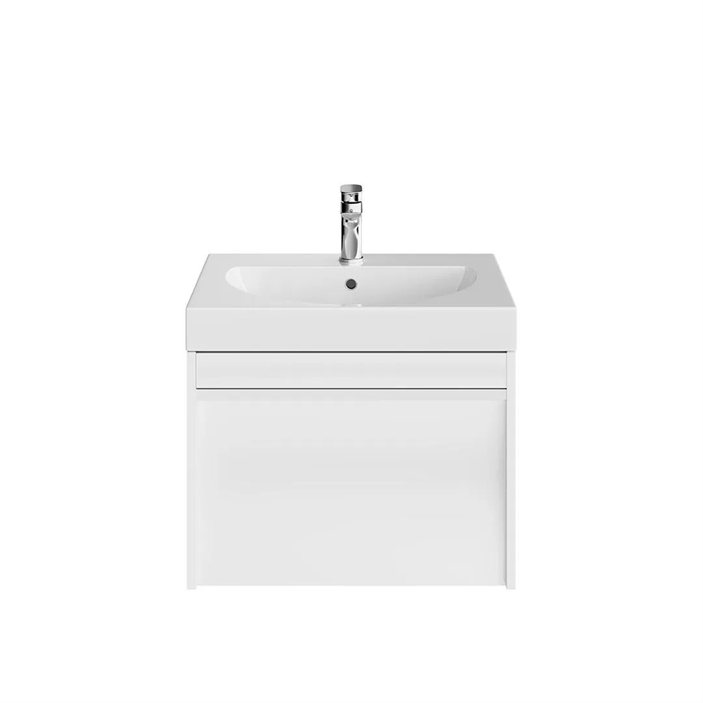 MOD.60.1+1/WHT Тумба Modula/Модула подвесная 60 с ящиком 1+1, белая глянцевая