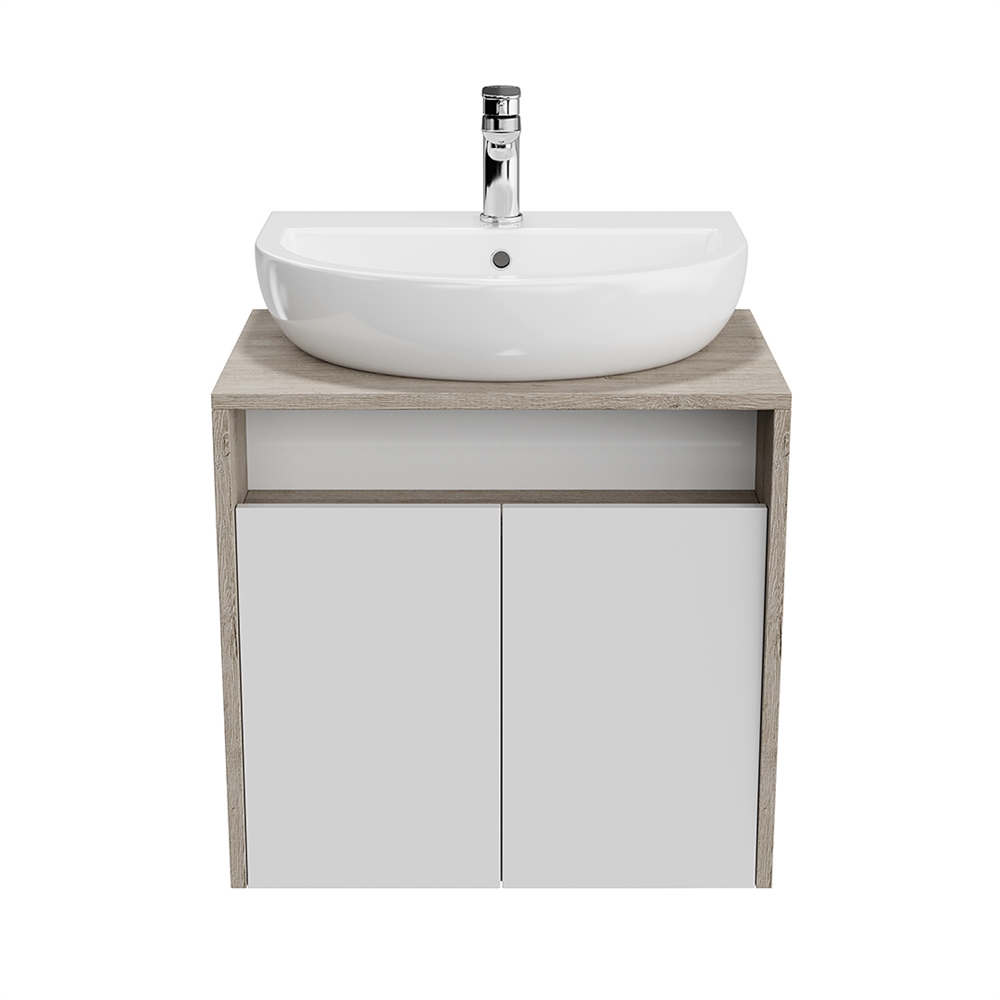 PRO.60.2/WHT Тумба Pro/Про подвесная 2 дверцы 60, белая глянцевая