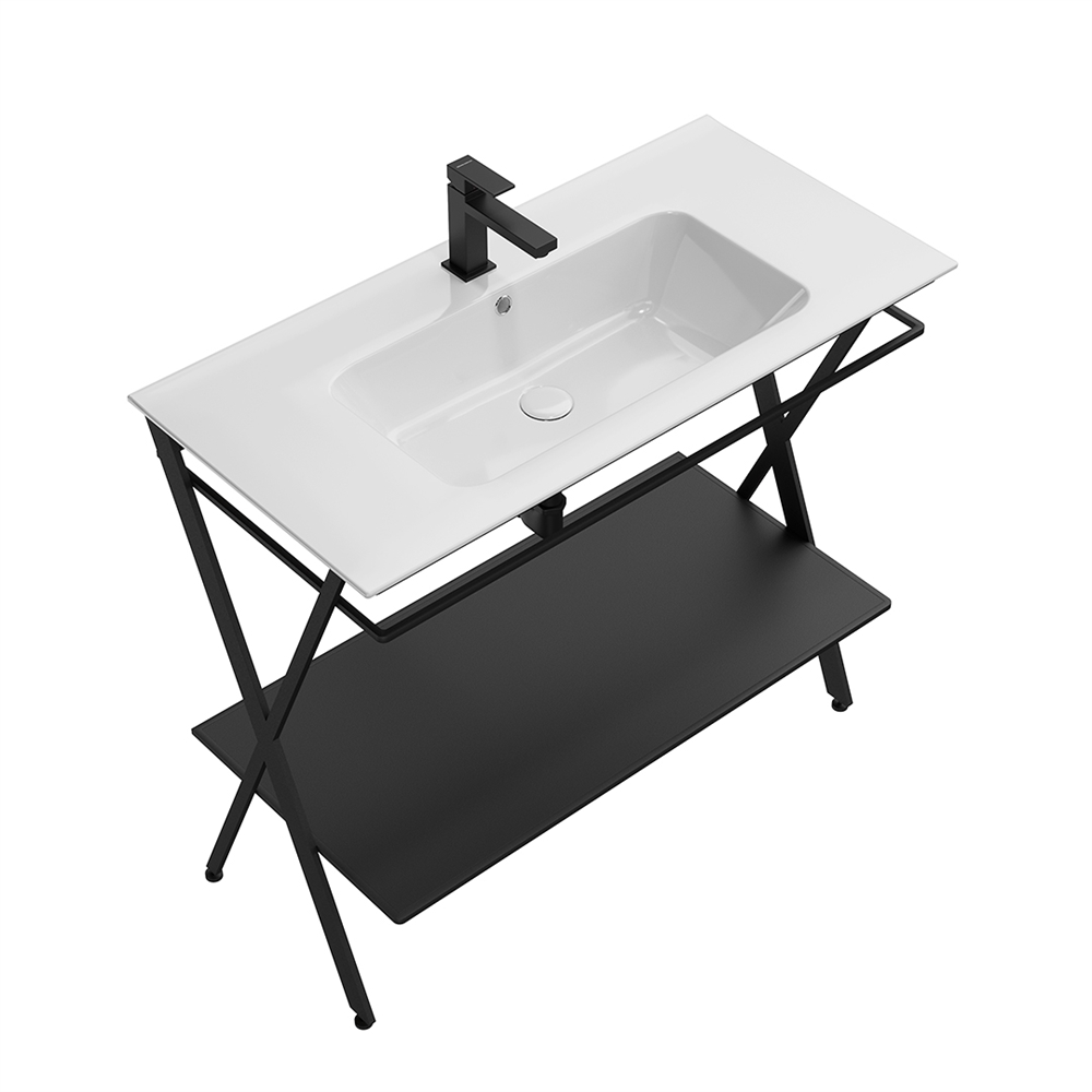 PIA.N.95/BLK Металлическая структура Piano Next/Пиано Некст напольная 95, черная матовая