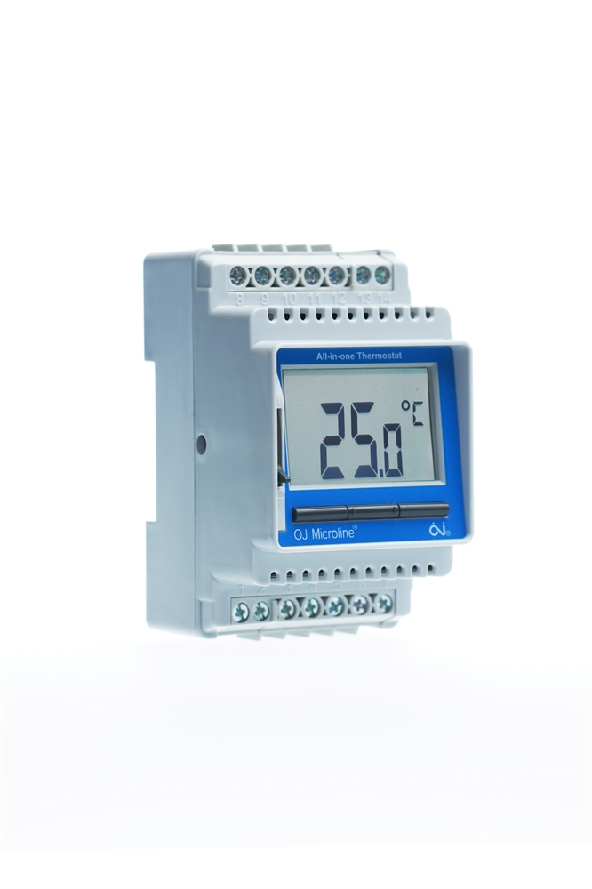 Цифровой терморегулятор на DIN-рейку OJ Electronics ETN-1999 с датчиком температуры пола (16А/3500Вт), арт. ETN4-1999