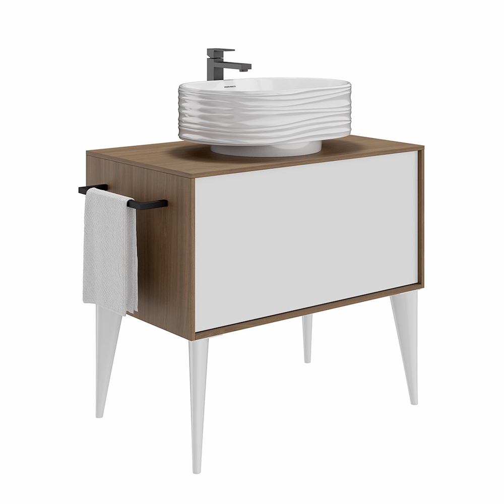 SA.wb.50/WHT Раковина ARTBASIN Sabbia/АртБейзин Саббья накладная 50, белая глянцевая