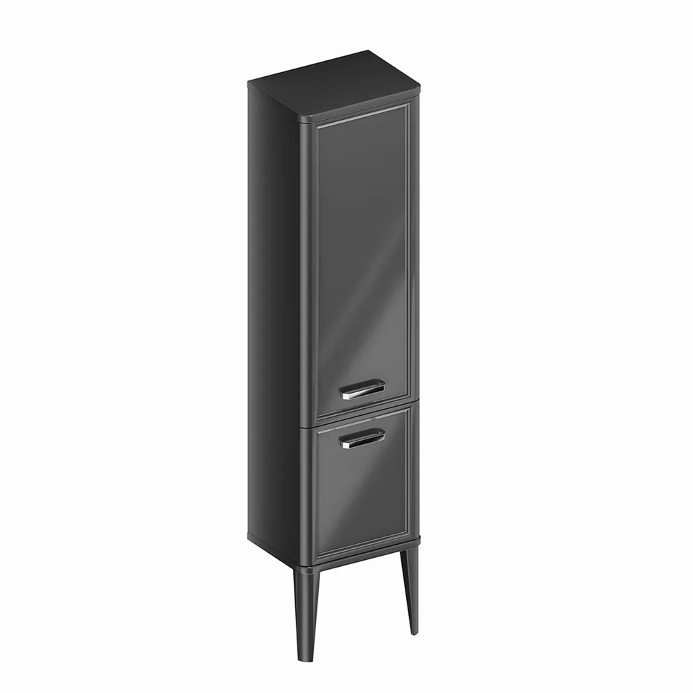 PO.M.150/BLK Пенал Pompei/Помпеи напольный\подвесной 150, черный глянцевый