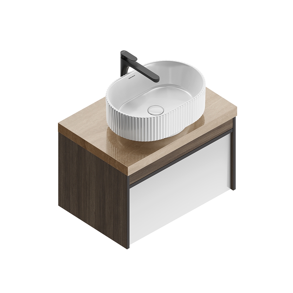 VE.wb.50/WHT Раковина ARTBASIN Vento/АртБейзин Венто накладная 50, белая глянцевая