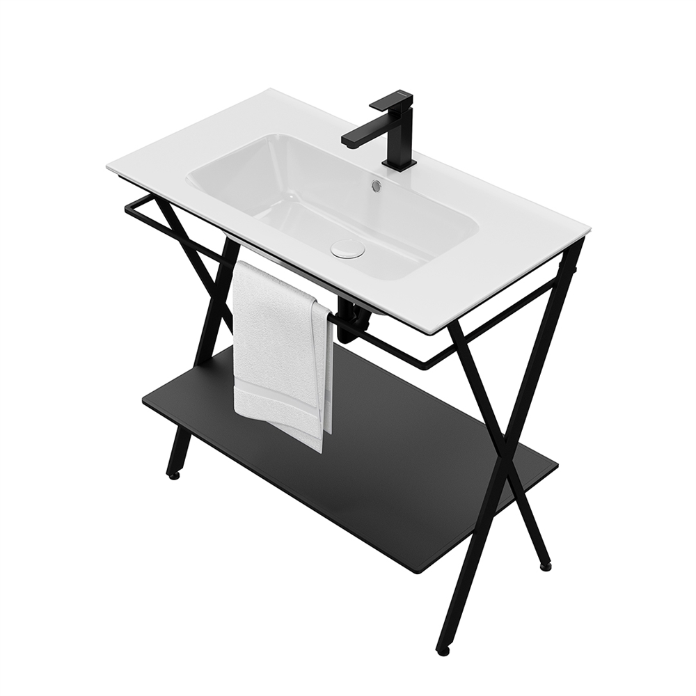 PIA.N.85/BLK Металлическая структура Piano Next/Пиано Некст напольная 85, черная матовая