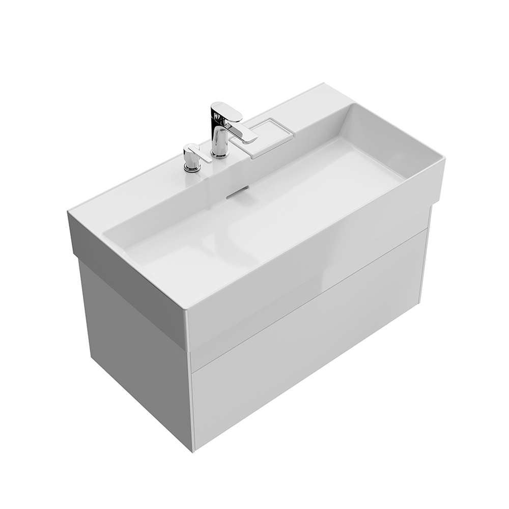 LOG.90.2/WHT Тумба Logica/Лоджика подвесная 2 ящика 90 см, белоснежный