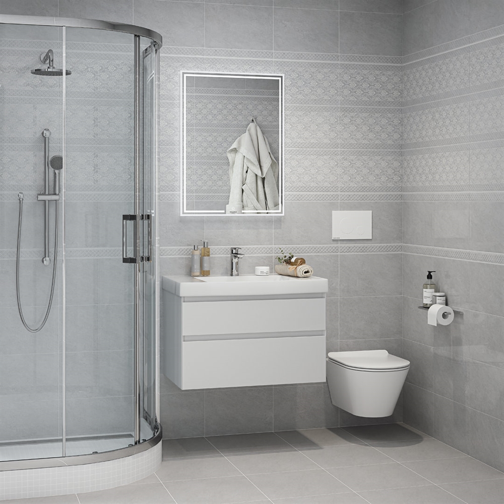 MIO.mi.60/WHT Зеркало Mio/Мио прямоугольное с диммером 60, белое