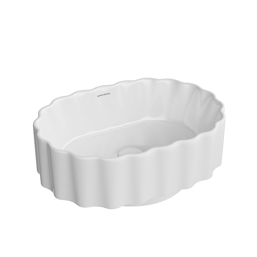 CC.wb.50/WHT Раковина ARTBASIN Conchiglia/АртБейзин Конкилья накладная 50, белая глянцевая