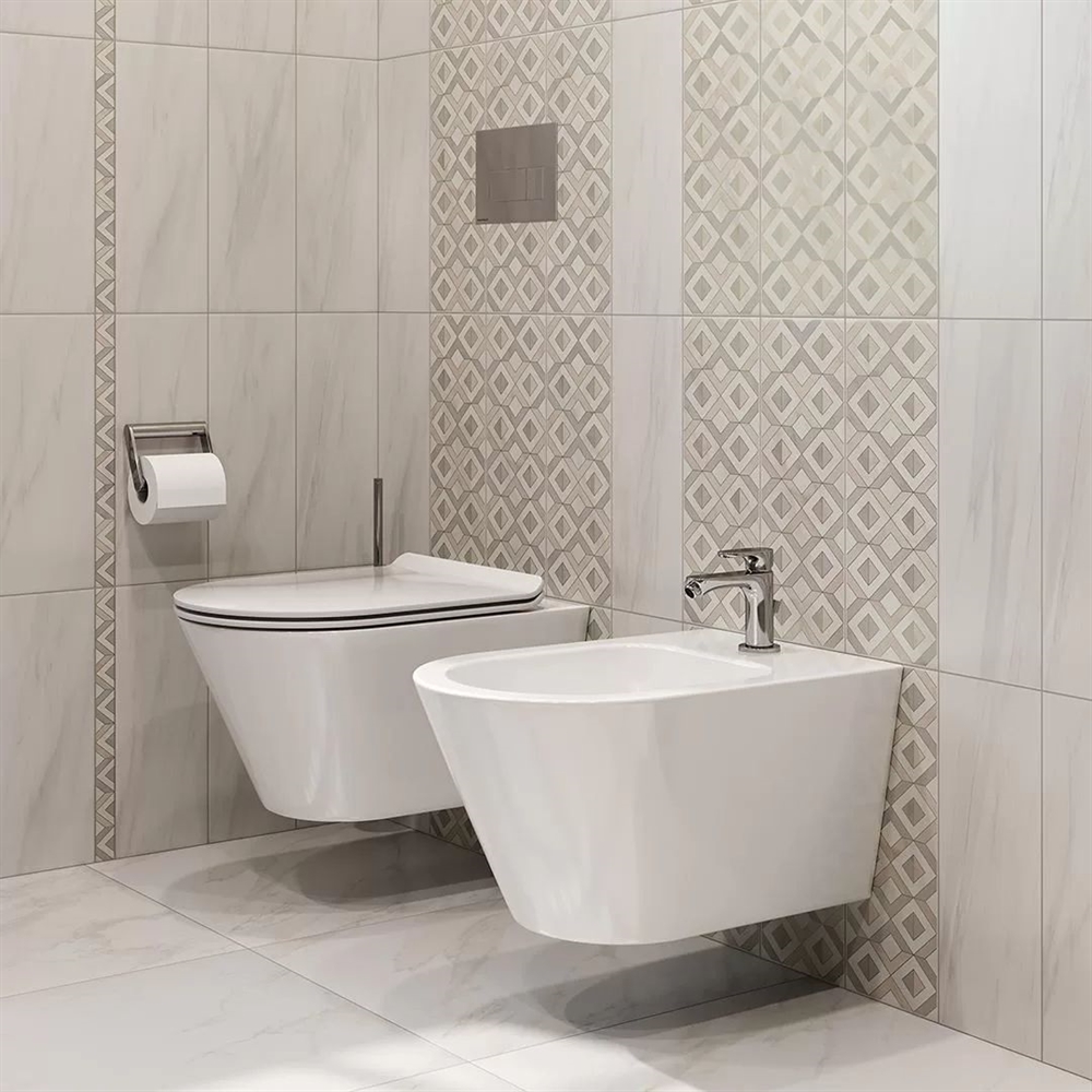 KMPMWc53GWh2 Унитаз Plaza Modern/Плаза Модерн подвесной безободковый, белый глянцевый