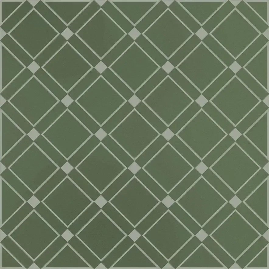 KMD3STA015GN Декор Бахия 1 зелёный глянцевый 9,8x9,8x0,7