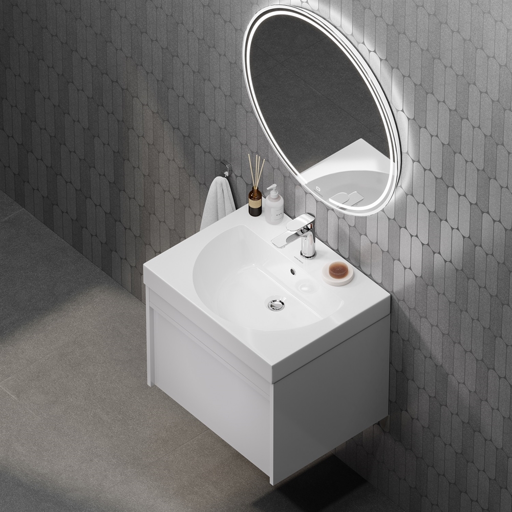 MIO.mi.70D/WHT Зеркало Mio/Мио круглое с диммером 70, белое