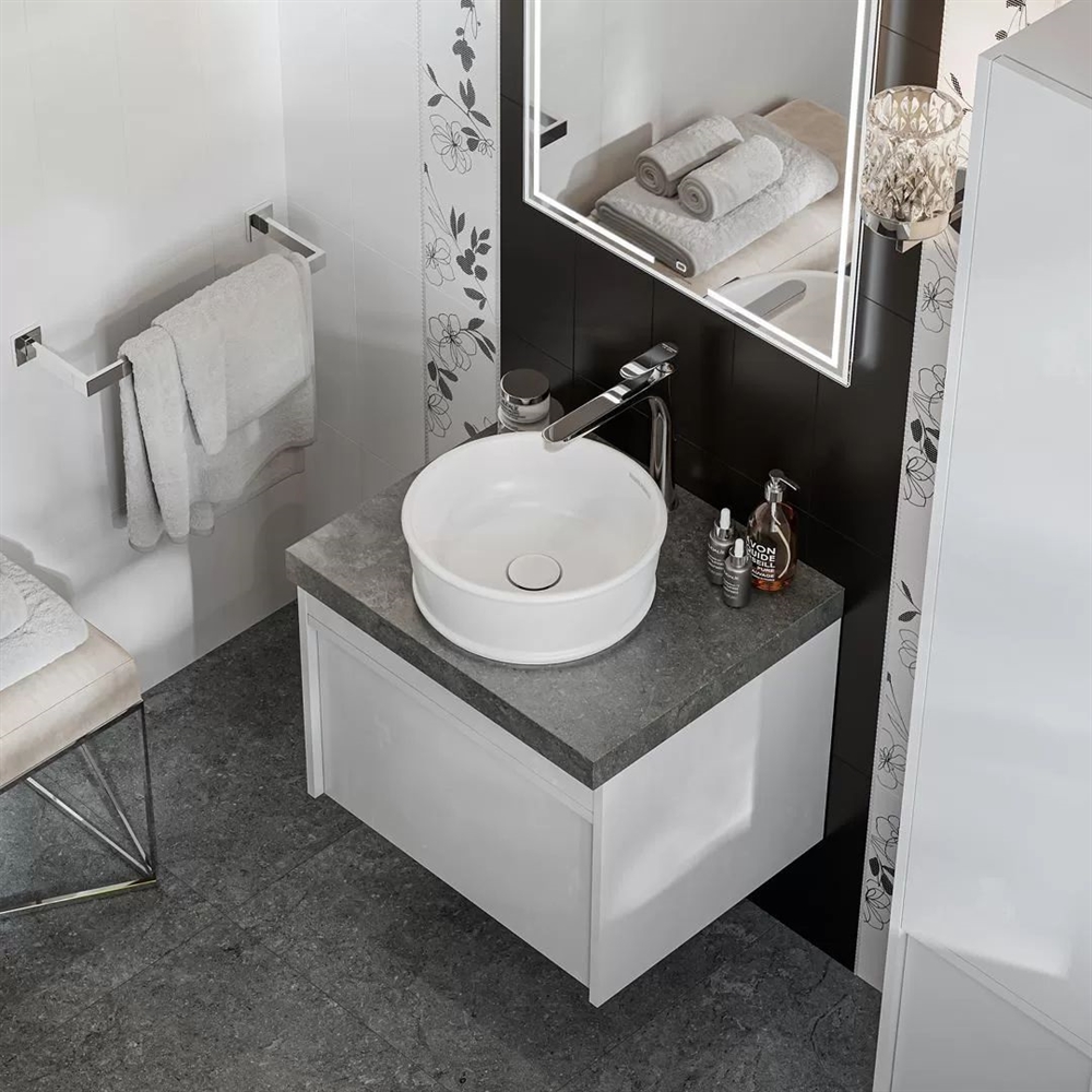 MOD.60.1+1/WHT Тумба Modula/Модула подвесная 60 с ящиком 1+1, белая глянцевая