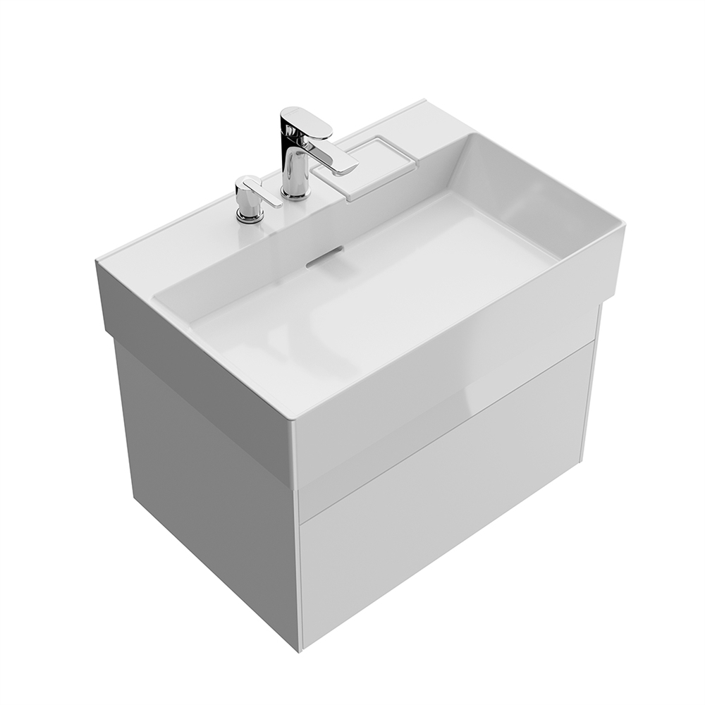 LOG.70.2/WHT Тумба Logica/Лоджика подвесная 2 ящика 70 см, белоснежный