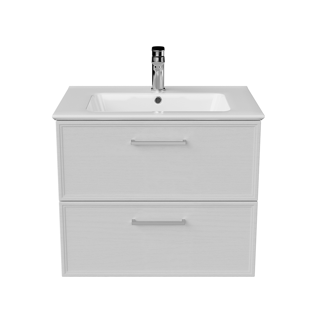 PIA.CL.65/WHT.M Тумба Piano Classic/Пиано Классик подвесная 65 см, 2 ящика, ясень белый матовый