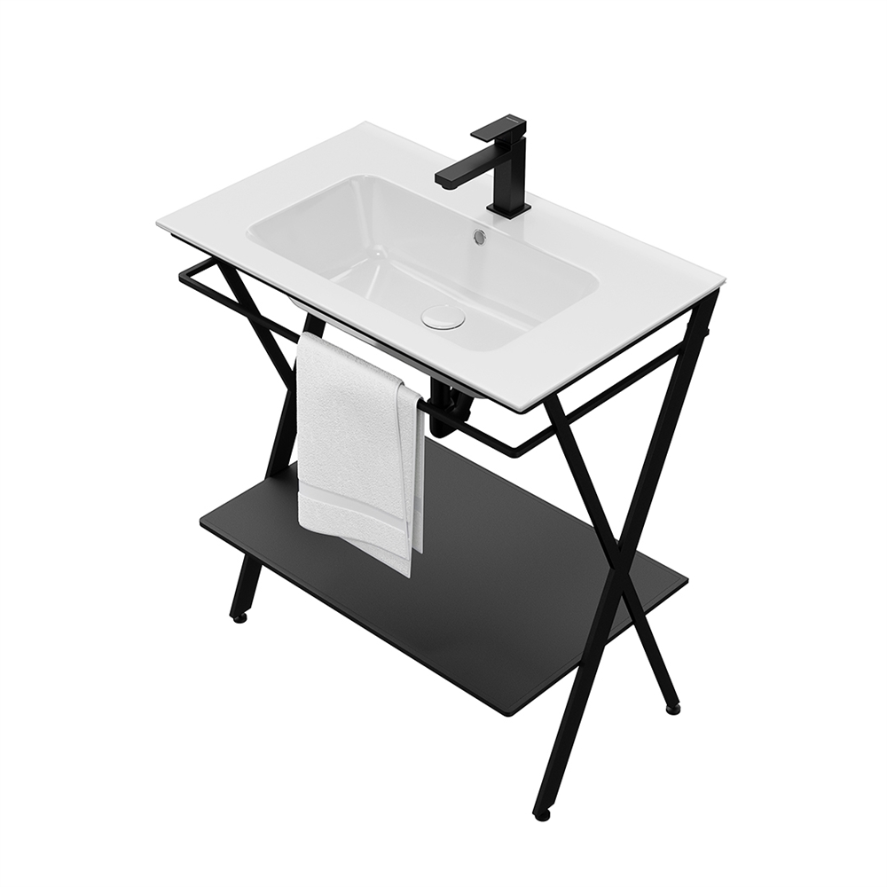 PIA.N.75/BLK Металлическая структура Piano Next/Пиано Некст напольная 75, черная матовая