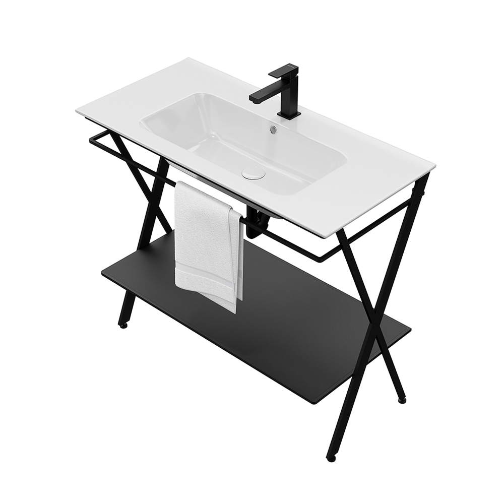 PIA.N.95/BLK Металлическая структура Piano Next/Пиано Некст напольная 95, черная матовая