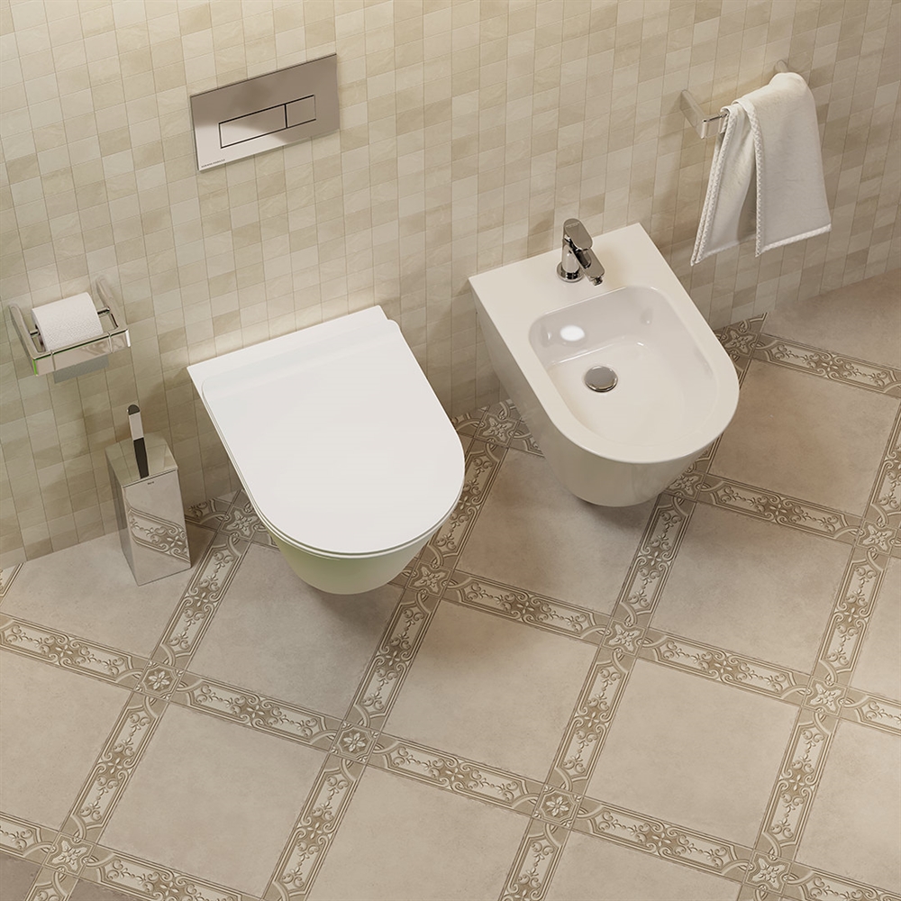 PLM.bidet.02 Биде Plaza Modern/Плаза Модерн подвесное, белый глянцевый